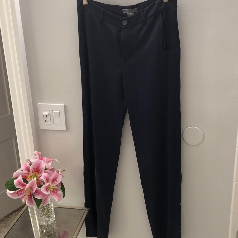 Vince dark navy straight leg pants